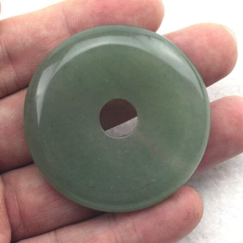 Donut shape green aventurine jade stone beads natural gemstone beads DIY loose beads for jewelry making one piece wholesale