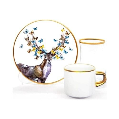 Drop Focus Tea Coffee Set 18 Pieces Deer