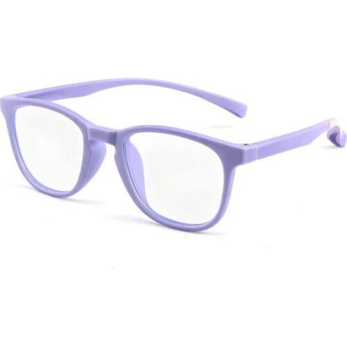 Childrens anti-blue radiation Square frame eye protection comfortable silicone Thin frame For kids Optical glasses