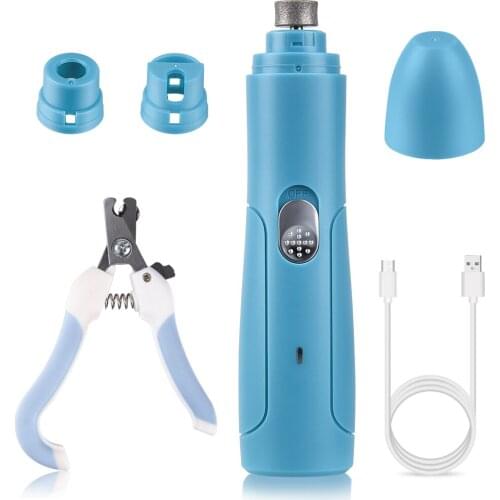 Electric Dog Nail Clippers for Dog Nail Grinders Rechargeable USB Charging Pet Quiet Cat Paws Nail Grooming Trimmer Tools A2486