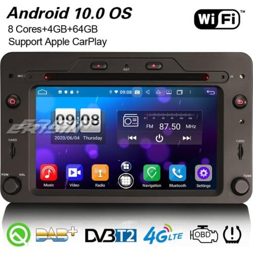 Erisin 8720 8-Core Android 10.0 DAB+ GPS Car Stereo Carplaly DSP WiFi CD OBD2 BT Navi For Alfa Romeo 159 Sportwagon Brera Spider
