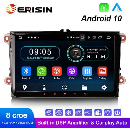Erisin ES6991V 9" Android 10.0 Car Stereo DAB+ Navi GPS OBD for VW Golf 5 Passat Tiguan Polo Eos Skoda