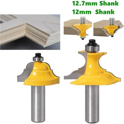 2pc 1/2"Shank 12mm shankWainscoting Roman Ogee & Pedestal Router Bit C3 Carbide Tipped Wood Cutting Tool woodworking