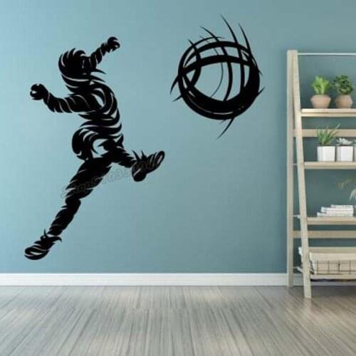 Football Soccer Wall decal Footballer Goal Fans Ball Match Stadium Teamplay Wall Sticker Vinyl Decal for Room Decor Mural B192