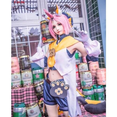 [In Stock]Game Genshin Impact Diona Cosplay Costume Cute Cat Tail Uniform Full Set Female Activity Party Role Play Clothing S-XL