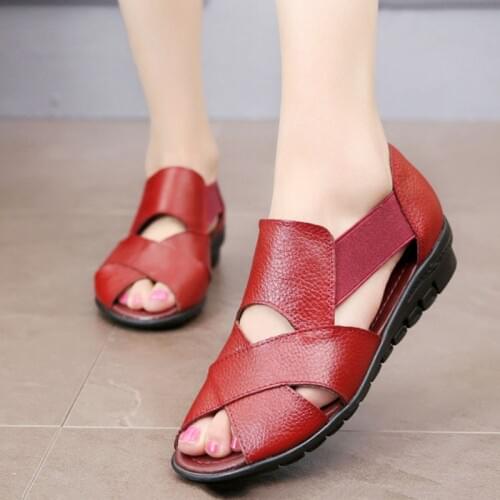 Flats Women Loafer Shoes Women genuine leather shoes casual slip-on ballet women Flats Cut out Solid Ladies Casual shoes black