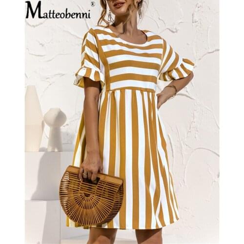 Летние платья в полоску Matteobenni China At AliExpress