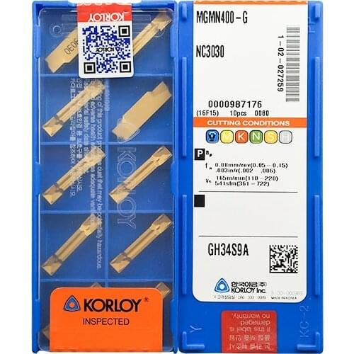 MGMN400-G NC3030 100% KORLOY Original carbide insert with the best quality 10pcs/lot free shipping