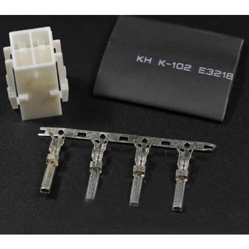 A Set 4 Pin DC 12V Power Socket Short Wave Plug Connector for Yaesu FT-450 FT-991 Kenwood TS-480 ICOM IC-7000 IC7600 HF Radio