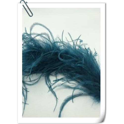 New!3 layer turquoise OSTRICH FEATHER BOA/scarf/strip feather boas natural ostrich plumes for Party/Costume/Shawl/Crafts