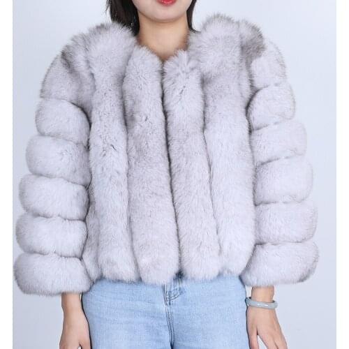 OFTBUY 2021 Luxury Real Fur Coat Winter Jacket Women Natural Fox Fur Outerwear Streetwear Thick Warm New Fashion Brand Casual