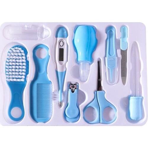 Baby Care Baby Care 10-piece Gift Box Nasal Aspirator Medicine Feeder Baby Nail Clippers Comb Combo Set Baby Care Kit