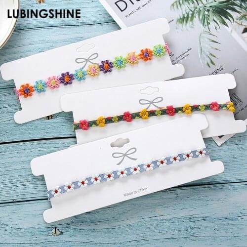 Romantic Flowers Necklace Choker for Women Girls High Quality Embroidery Fashion Sweet Design Accessory Lace Clavicle Chain Gift