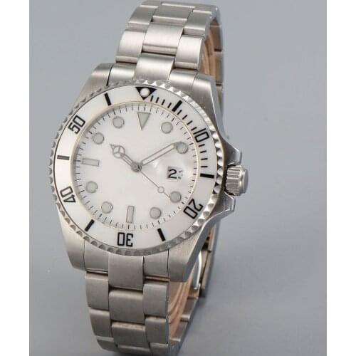 Sapphire Crystal BLIGER 40mm Blue Sterile Dial Luminous Ceramic Bezel Mingzhu 2813 Automatic Movement Mens Wrist Watch BL-4