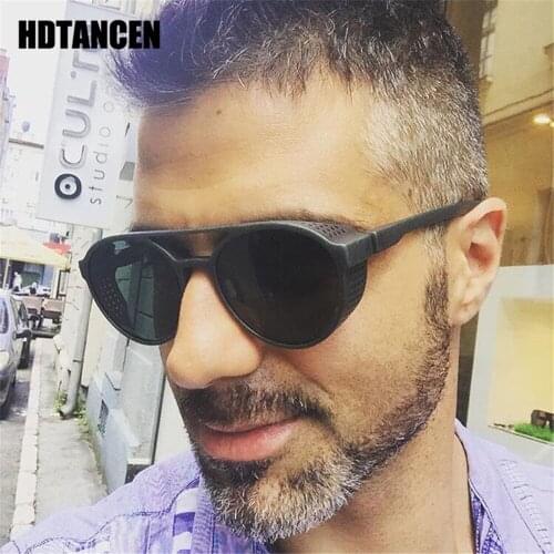 HDTANCEN Steampunk Sunglasses Women Men Retro Goggles Round Flip Up Glasses steam punk Vintage Fashion Eyewear Oculos de sol