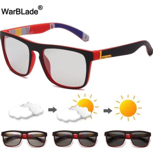 New Polarized Photochromic Sunglasses Brand Design Men Driving Change Color Sun glasses Night Vision Anti-Glare Driving Glasses