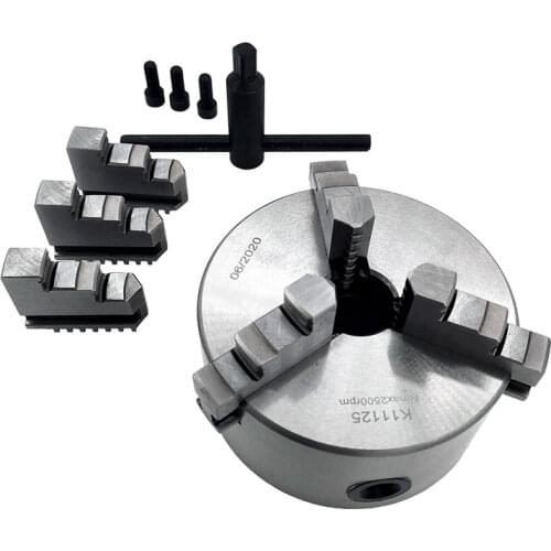 1PCS K11-125 3 Jaws Manual Lathe Chuck With Turning Machine Tools Accessories K11-125 3-Jaw Lathe Chuck Self-Centering Metal New