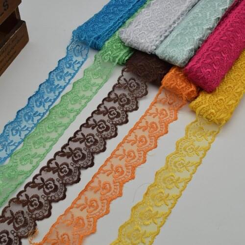 10yards Embroidered Lace Trim Cheap lace trim ,Embroidery Fabric Lace Ribbon dIY craft sewing 4cm Width
