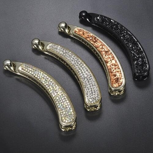 2021 New 1pcs Crystal Barrette Accessories Rhinestone Hairpin Hair Clip Hair Gift Banana Women Hair Accessories Hairgrips