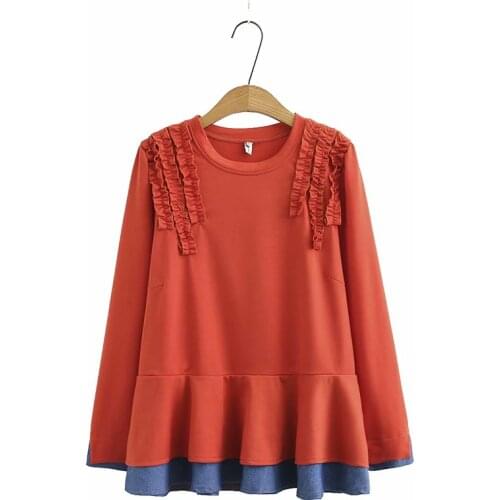 Plus size Chiffon Appliques and dots women loose blouse 2021 new spring autumn casual ladies soft shirts female tops oversize