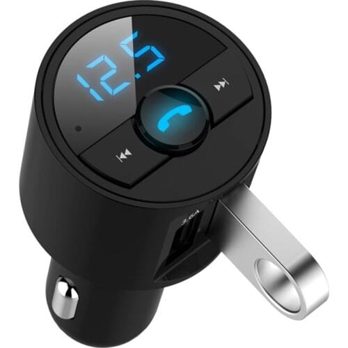 Noise-free car dual USB charger Bluetooth mp3 player FM modulator transmitter car hands-free phone music player Bluetooth 5.0