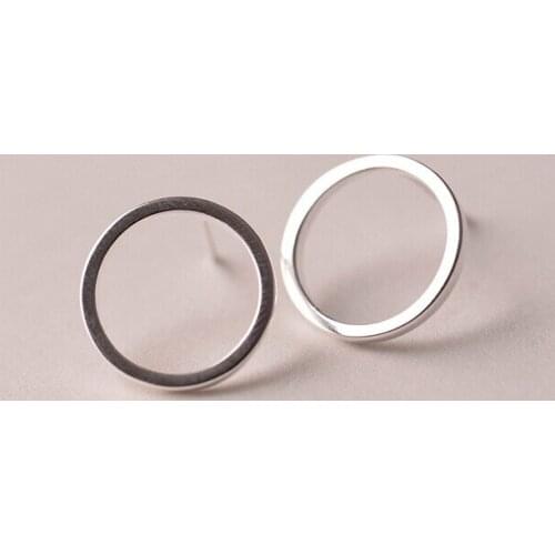 Free Shipping 925 Sterling Silver Earring Jewelry Round Stud For Women/men Factory Price