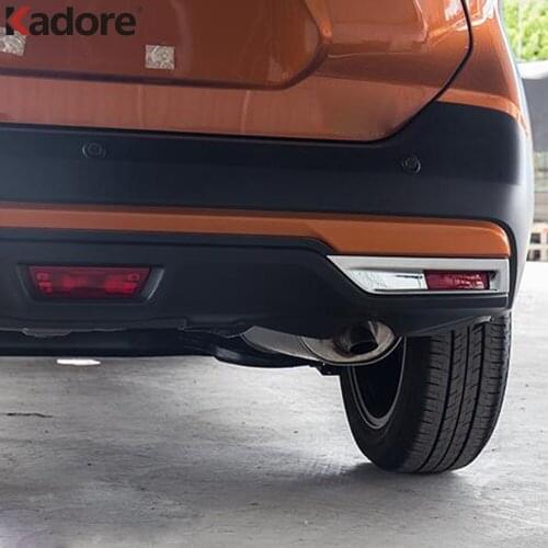 For Nissan Kicks 2016 2017 2018 2019 ABS Chrome Rear Reflector Fog Light Lamp Cover Trim Bezel Frame Styling Garnish 2pcs/set