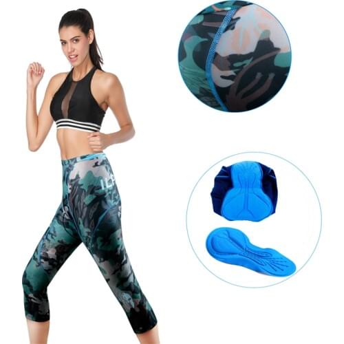 ILPALADINO Cycling Wear Cycling Clothes Sportwear Womens Cycling Tights 3/4 Pants Bicycle Gel 3D Padded for Women