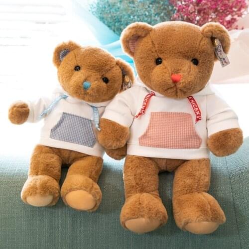 Kawaii Cartoon Creative Sweater Bear Plush Stuffed Soft Cushion Sleeping Pillow for Girl Kid Birthday Valentines Day Gifts