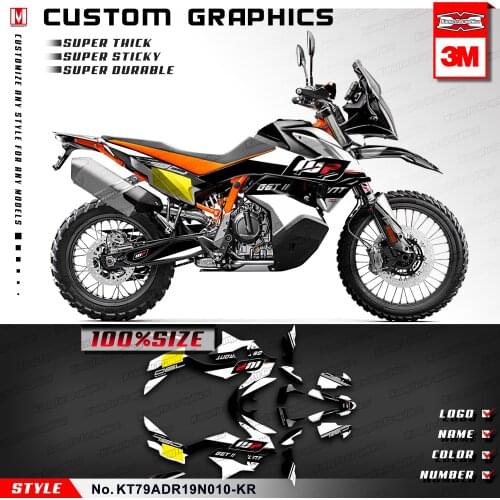 KUNGFU GRAPHICS Motorcycle Deco Kit Vehicle Vinyl Wraps for 790 Adventure 790 ADV R 2019 2020, Customizable