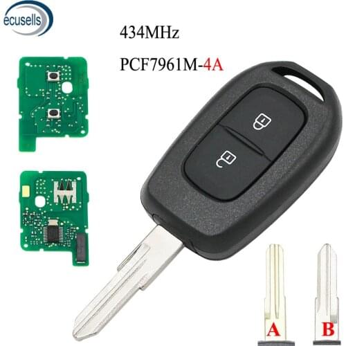 New Remote key 2 button 434MHZ with 4A PCF7961M chip for Renault Sandero Dacia Logan VAC102