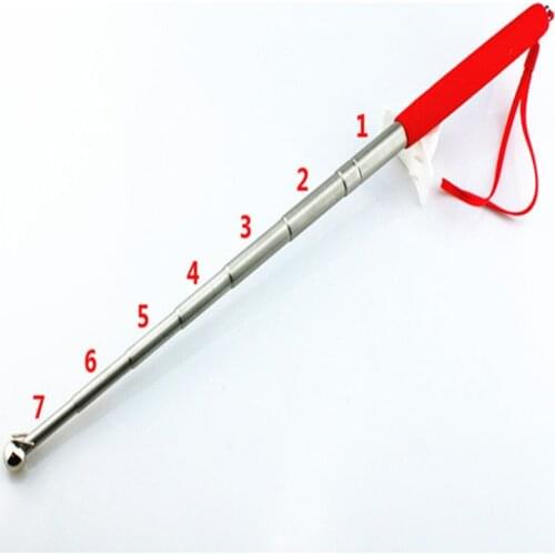 Free shipping 1.2m professional telescopic pointer pointer coach baton teacher teaching guides in stainless steel flag pole