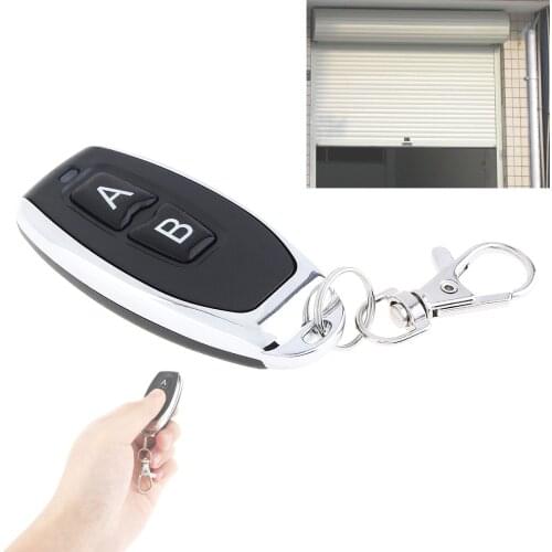 Universal 2 Channel Wireless Cloning Electric Gate Remote Control 433MHz Switch Transmitter with Keychain Fit for Garage Door