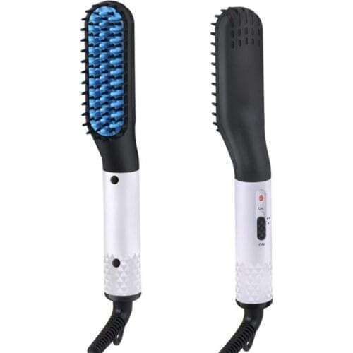Hair Comb Brush Beard Straightener Multifunctional Hair Straightening Comb Hair Curler Quick Beard Hair Styler For Men