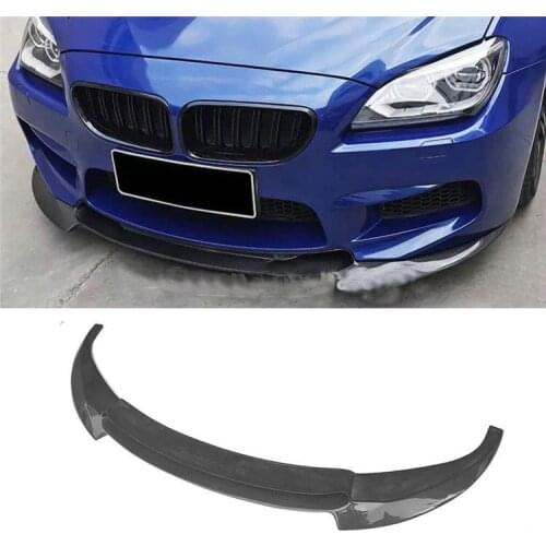V CF Real Carbon Fiber Front Bumper Chin Lip Splitter Add-on Refit For BMW 6 Series F06 F12 F13 M6 Gran Coupe 2014-2016 2015