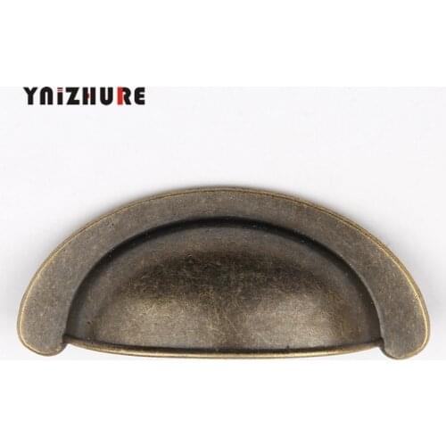 Retro Alloy Kitchen Drawer Cabinet Door Handle Furniture Knobs Hardware Cupboard Antique Metal Shell Pull Handles,80*34mm,1PC
