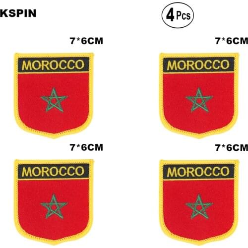 Morocco Shiled Shape flag patches national flag patches for Cothing DIY Decoration