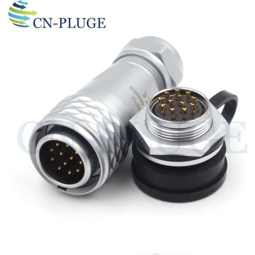 Waterproof 12 pin Automotive Wire Connector WEIPU SF20 Series 20mm Circular Panel Mount Connector Male Plug & Female Socket IP67