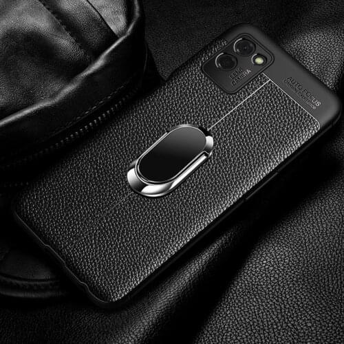 For OPPO Realme C20 V11 V15 5G case OPPO A55 A93 Protect Slim Finger Ring Soft silicone cover For Realme 7 5G Pro Q2 Pro X7 7i