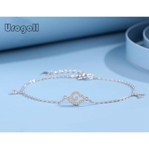 Fine Jewelry 925 Sterling Silver Luxury Zirconia Bracelets For Women Bride Girl Anniversary Party Silver 925 Jewelry Gifts