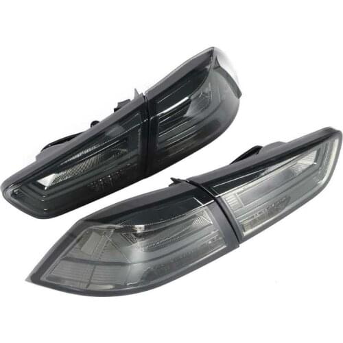 Reverse Light Brake Lamp VLAND Dynamic Tail Lights Smoke Lens Fit for Mitsubishi Lancer/Evo X 2008-2017 Parking Light