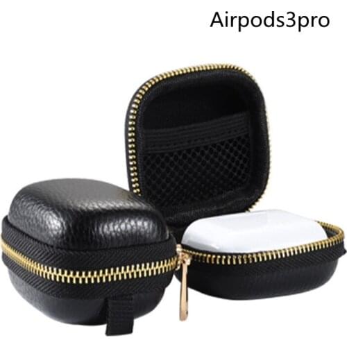Protective Case Cover Portable Wireless Earphones Storage Bag EVA Leather Case for Airpods 3pro