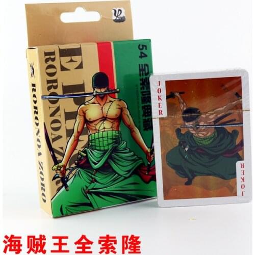 1 set NEW One Piece Roronoa Zoro Playing Cards Roronoa Zoro Surrounding Cards Cartoon Playing Card Desktop games poker Gift