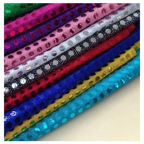 110cm*100cm wedding Decorative stage background sequins apparel fabrics mesh gauze material fabric cloth wholesale 6mm sequins