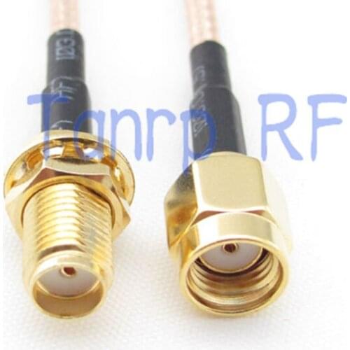 2PCS 20CM Pigtail coaxial jumper cable RG316 extension cable 8INCH RP SMA male to SMA female jack RF adapter connector