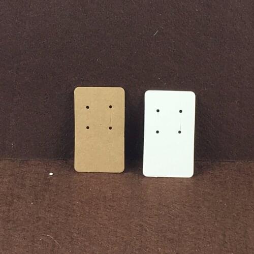 200PCS/Lot Kraft Blank Retro Earring Cards Four Hole Jewelry Display Earring Paper Card Vintage Classic Cards Accept Custom Logo