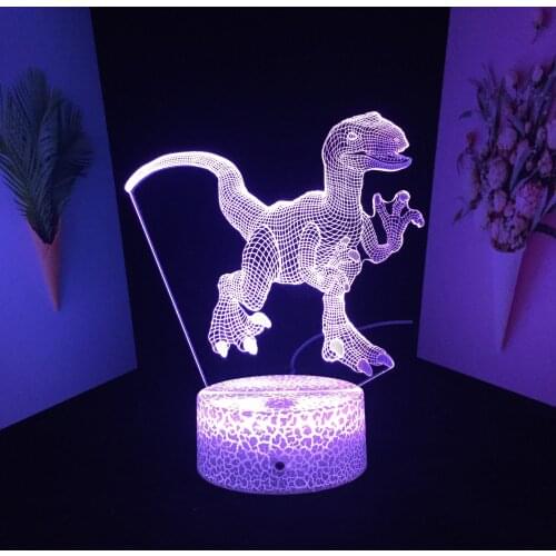 Dinosaur Series Dinosaur With Outstretched Paw 3D LED Lamp Acrylic Light Guide Plate Home Bedroom Table Decoration Night Light