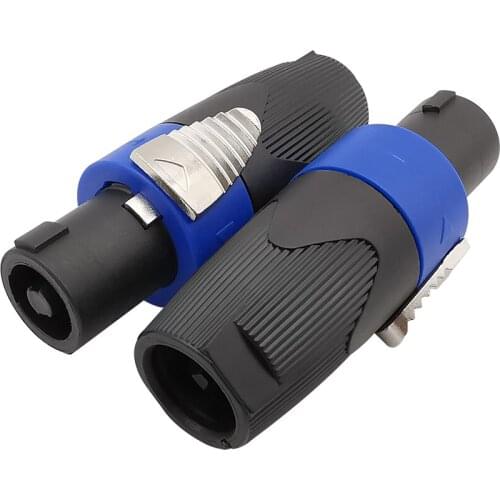 4 Pole Speaker Plug Twist Lock Cable Connector for NEUTRIK Type NL4FC Speakon 4 Pole Plug Male Audio Speaker Connectors