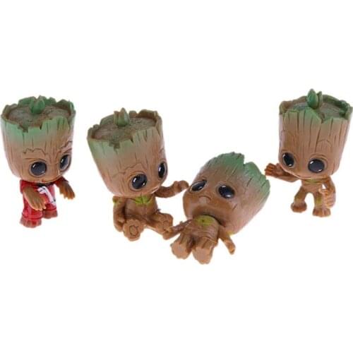 4Pcs Mini Baby Keychain Toys for Kids Baby Keychain Pendant Action Figures Table Decoration Craft Kids Gift