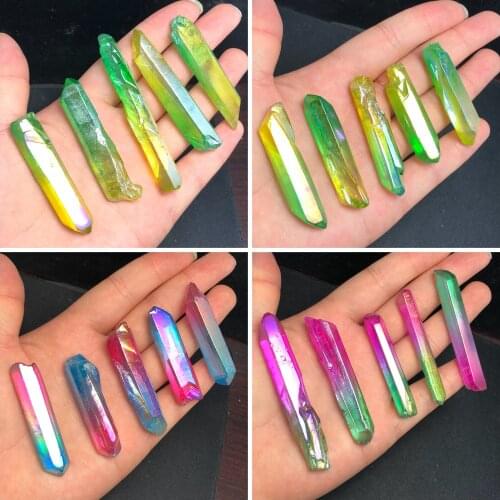 5Pcs Irregular quartz crystal original stone crystal point rod reiki healing and minerals for gifts